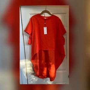 NWT After Market orange hi low top size large